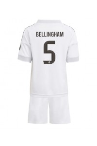 Fotbalové Dres Real Madrid Jude Bellingham #5 Dětské Domácí Oblečení 2025-26 Krátký Rukáv (+ trenýrky)